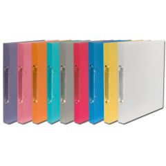 SKAG RING BINDER PP TRANSPARENT A4 2-20R MIXED COLOURS