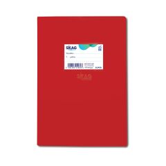 SKAG EXERCISE BOOK (SUPER) PLASTIC COVER RED 17x25 1/2 RULED 50SH 80 GR