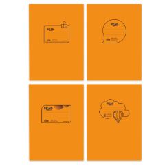 SKAG ΤΕΤΡΑΔΙΑ  ΔΙΑΦΑΝΑ PP ΠΟΡΤΟΚΑΛΙ 17X25 ΡΙΓΕ 50Φ 80ΓΡ