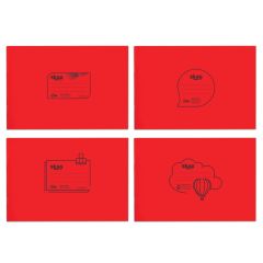 SKAG ΤΕΤΡΑΔΙΑ  ΔΙΑΦΑΝΑ PP ΚΟΚΚΙΝΑ 14X20 ΡΙΓΕ 50Φ 80ΓΡ