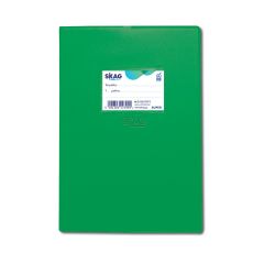 SKAG EXERCISE BOOK (SUPER) PLASTIC COVER GREEN 17x25 RULED 100SH 70 GR