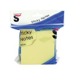 SKAG STICKY NOTES 75x75mm 400SH YELLOW