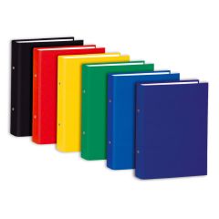 SKAG RING BINDER PLASTIC A4 2-25R MIXED CLASSIC COLOURS