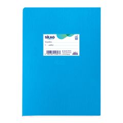 SKAG EXERCISE BOOK (SUPER) PLASTIC L.BLUE 17x25 RULED 50SH 80 GR