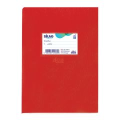 SKAG EXERCISE BOOK (SUPER) PLASTIC RED 17x25 RULED 50SH 80 GR