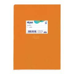 SKAG EXERCISE BOOK PLASTIC ORANGE 17x25 RULED 50SH 80 GR