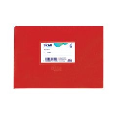 SKAG EXERCISE BOOK (SUPER) PLASTIC RED 14x20 RULED 40 SH 80GR