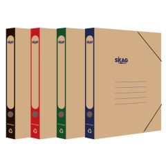 SKAG KRAFT BOX WITH EL.BAND 26,5x35,5  3,5cm 4 COLOURS