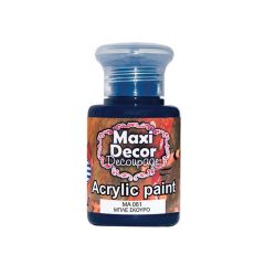 MAXI COLOR ΑΚΡΥΛΙΚΟ ΧΡΩΜΑ MA-061 60ML ΜΠΛΕ ΣΚΟΥΡΟ