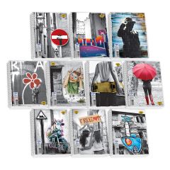 STREET ICON FOIL NOTEBOOKS 17X25 3SUBJ.N7273@