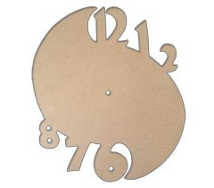 WOODEN DECORATION 34X27 NUMBERCLOCK D14