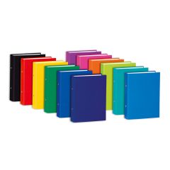 SKAG RING BINDER PLASTIC A5 2-25R MIXED CLASSIC COLOURS