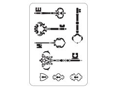 STENCIL A4 ΚΛΕΙΔΙΑ Νο 7Α
