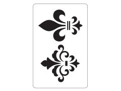 STENCIL A4 FLEUR DE LIS Νο 17Α