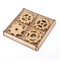 Laser cut wooden shapes  MDF set 20pcs - Gears IDEA1651