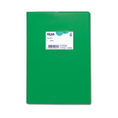 SKAG EXERCISE BOOK (SUPER) PLASTIC COVER GREEN 17x25 W.MARGIN 50SH 80 GR