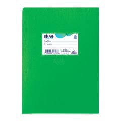 SKAG EXERCISE BOOK (SUPER) PLASTIC GREEN 17x25 BIG SQUARE 50SH 80 GR