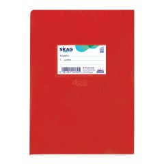 SKAG EXERCISE BOOK (SUPER) PLASTIC COVER RED 17x25 1/2 RULED 50SH 80 GR