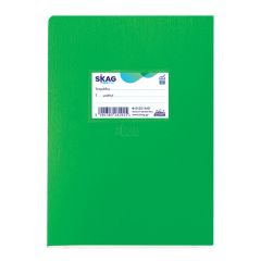 SKAG EXERCISE BOOK (SUPER) PLASTIC COVER GREEN 17x25 1/2 RULED 50SH 80 GR