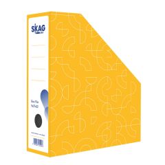 SKAG MAGAZINE BOX 34x28 9cm YELLOW