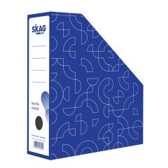 SKAG MAGAZINE BOX 34x28 9cm BLUE