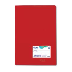 SKAG EXERCISE BOOK (SUPER) PLASTIC COVER RED A4 W.MARGIN 50SH 80 GR