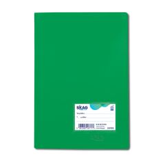 SKAG EXERCISE BOOK (SUPER) PLASTIC COVER GREEN A4 W.MARGIN 50SH 80 GR