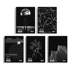 SKAG NOTEBOOKS BLACK & WHITE 17x25 3 SUBJ 80GR No 9063