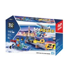BLOCKI MYPOLICE 2 IN 1 HELICOPTER 6+ 112 PIECES KB0654