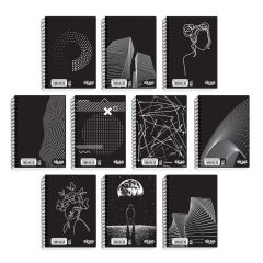 SKAG NOTEPAD BLACK AND WHITE A6 60SH 80GR No 9066