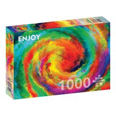 ENJOY -PUZZLE ABSTRACT COLORFUL GRADIENT SWIRL 1236