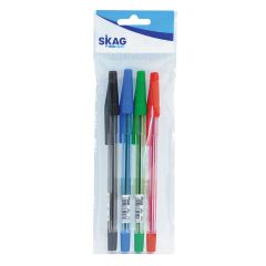 SKAG PEN P5 0,7mm 4 COLOURS/BLISTER