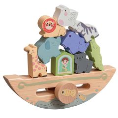 SKAG WOODEN BALANCING BOAT  WITH ANIMALS