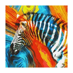 IDEYKA PAINTING BY NO. - COLORED ZEBRA (KHO4269) 50X50