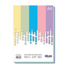 ZAZOO CARTONS A4 160GR 100SH.(5 PASTEL COL.)
