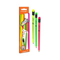 Y PLUS ΜΟΛΥΒΙ STAR ΝΕΟΝ HB ΜΕ ΓΟΜΑ ΣΥΣΚΕΥΑΣΙΑ 6 ΤΕΜΑΧΙΑ PX170200