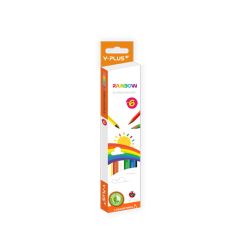 Y PLUS COLOR PENCIL  RAINBOW WITH SHARPENER 6CLRS PC110430