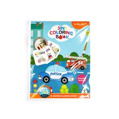 Y PLUS COLORING BOOK SET AMAZING VEHICLES PAINT WITH WATER OPP BAG QT223402