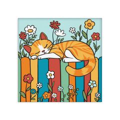Painting by numbers - Cat on the fence ©art_selena_ua (KHO1232)