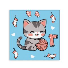 Painting by numbers - A cat and a ball (painting ?2) ©art_selena_ua (KHO1234)
