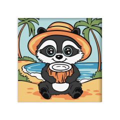 Painting by numbers - Raccoon and coconut ©art_selena_ua (KHO1242)