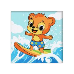 Painting by numbers - Summer. A bear catches a wave ©art_selena_ua (KHO1250)