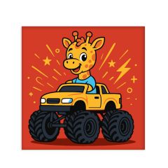 Painting by numbers - A giraffe on a car ©art_selena_ua (KHO1305)