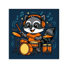 Painting by numbers - Raccoon with drums ©art_selena_ua (KHO1310)
