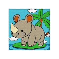 Painting by numbers -  Rhinoceros (KHO9072)