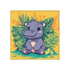 Painting by numbers - Hippo in the tropics ©art_selena_ua (KHO1260)
