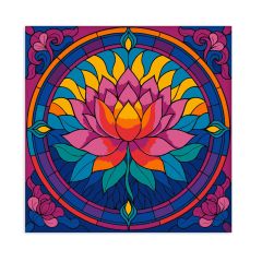 Painting by numbers - Stained glass window. Lotus ©art_selena_ua (KHO5167)