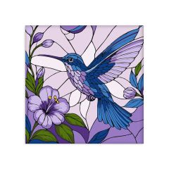 Painting by numbers - Stained glass window. Hummingbird ©art_selena_ua (KHO6790)
