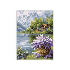 Painting by numbers - Lilac basket ©art_selena_ua (KHO6357)