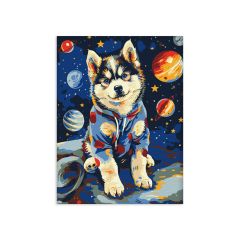 Painting by numbers - Cosmic husky ©art_selena_ua (KHO6645)